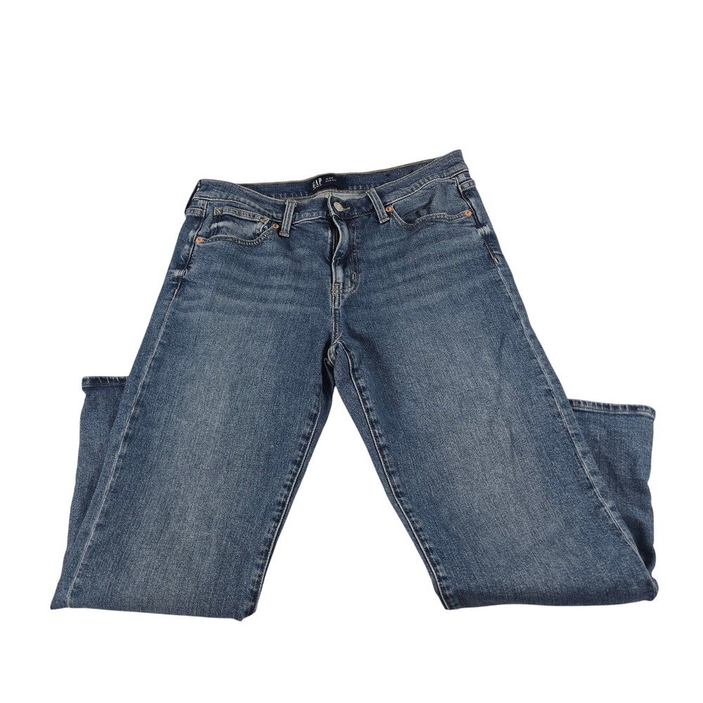 Gap Denim Kick Fit Jeans Medium Wash Blue Stretch Size 12/31R Regular